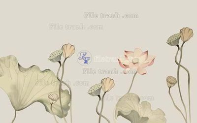 Tải file File tranh gốc tranh tường hoa 3d đẹp K48436 (gốc) làm file tranh quảng cáo
