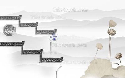 File gốc File tranh gốc tranh tường hoa 3d đẹp K48440 (in lụa) hoa văn cổ điển