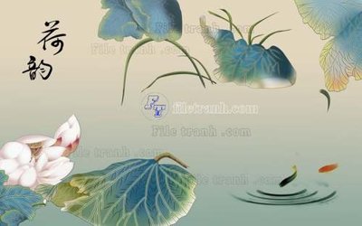 File in trần File tranh gốc tranh tường hoa 3d đẹp K48446 (file gốc) phong thủy