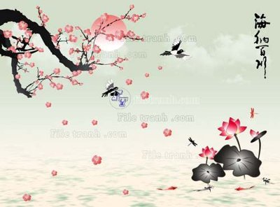 Tải file File tranh gốc tranh tường hoa 3d đẹp K48488 (PSD) cho in tranh 3D