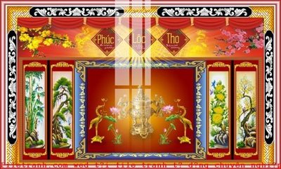 File gốc File gốc in tranh tổng hợp K49232 (in tráng gương) sang trọng