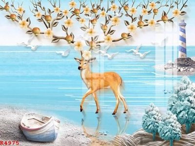 File tranh File gốc in tranh tổng hợp K4975 (bản gốc) in lụa 3D