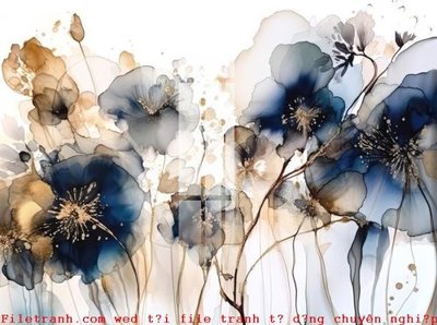 Download file gốc File gốc in tranh tổng hợp K50345 (in lụa) hoa lá