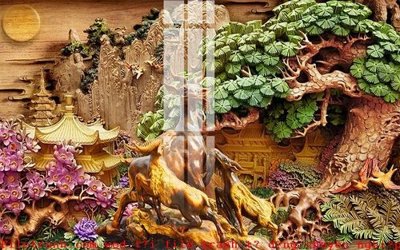 File gốc File gốc in tranh tổng hợp K50585 (thiết kế) cho in ấn