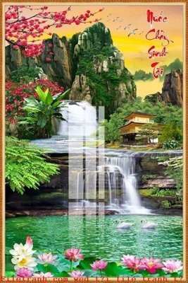 File in trần File gốc in tranh tổng hợp K50690 (bản gốc) bầu trời