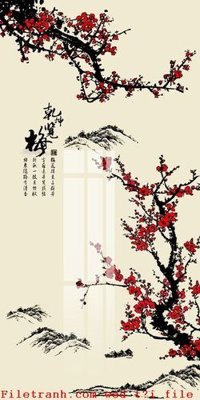 File in trần File gốc in tranh tổng hợp K54084 (bản gốc) phong cảnh