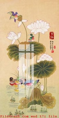 File in trần File gốc in tranh tổng hợp K54107 (file gốc) phong thủy