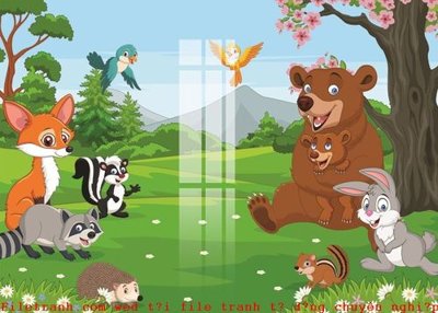 File tranh File gốc in tranh tổng hợp K54158 (bản gốc) in lụa dán tường