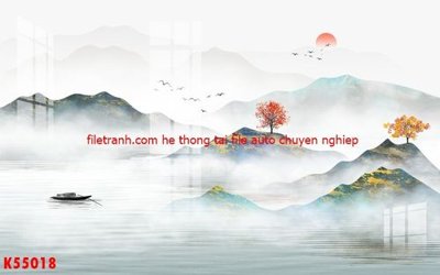 File gốc File gốc in tranh tổng hợp K55018 (AI/EPS) cho in ấn