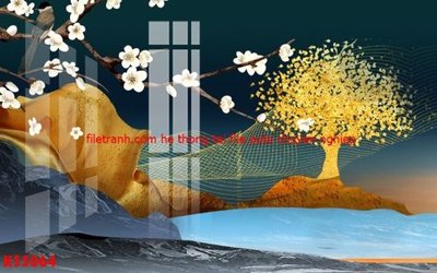 File tranh File gốc in tranh tổng hợp K55064 (ảnh gốc) cho in ấn kỹ thuật số