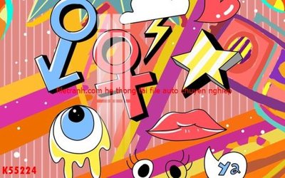 File PSD File gốc in tranh tổng hợp K55224 (nguyên gốc) chất lượng cao