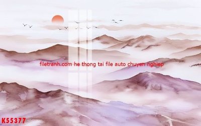 File in trần File gốc in tranh tổng hợp K55377 (file gốc) hoa văn 3D