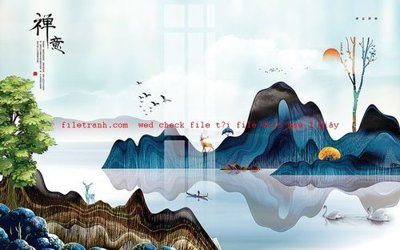 Tải file File gốc in tranh nền tường tổng hợp K55454 (gốc) chủ đề phong thủy