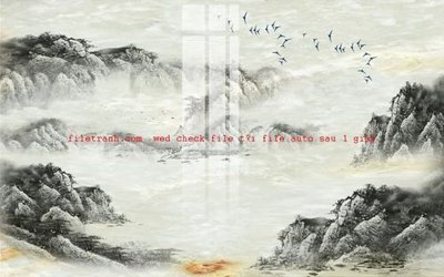 File tranh File gốc in tranh nền tường tổng hợp K56457 (file gốc) chủ đề phong thủy