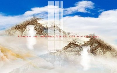 File in trần File gốc in tranh nền tường tổng hợp K56863 (bản gốc) mây trời