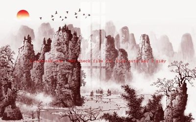 File PSD File gốc in tranh nền tường tổng hợp K57250 (bản gốc) cho nhà in