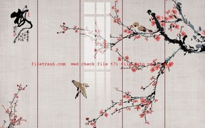 File in mica File gốc in tranh nền tường tổng hợp K57361 (ảnh gốc) đẹp