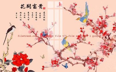 Download file tranh File gốc in tranh nền tường tổng hợp K57427 (file gốc PSD)