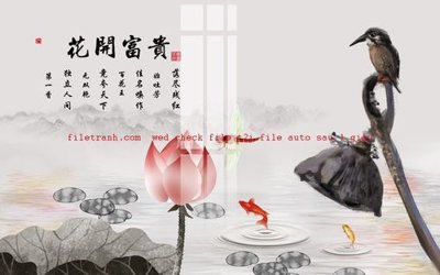 File tranh File gốc in tranh nền tường tổng hợp K57480 (gốc) phong cách tối giản