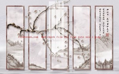 Ảnh gốc File gốc in tranh nền tường tổng hợp K57580 (nét căng) in mica