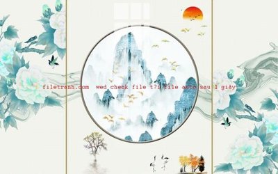 File gốc File gốc in tranh nền tường tổng hợp K57667 (in mica) cắt laser