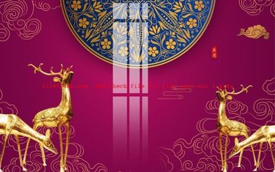 File gốc File gốc in tranh nền tường tổng hợp K57834 (in lụa) tranh mã đáo