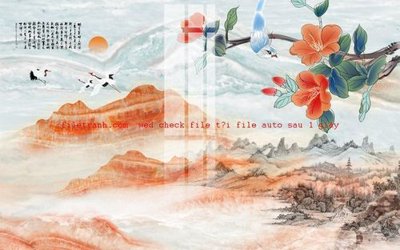 File in trần File gốc in tranh nền tường tổng hợp K57921 (file gốc) hoa văn 3D