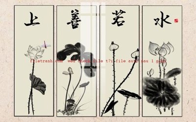 File tranh gốc PSD File gốc in tranh nền tường tổng hợp K57992 còn nguyên layer