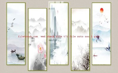 File in trần File gốc in tranh nền tường tổng hợp K58042 (bản gốc) phong cảnh