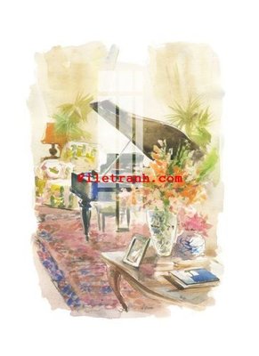 File tranh gốc in trần nhà File gốc in tranh nền tường tổng hợp K59141 3D