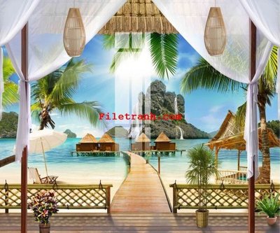 Tải file File gốc in tranh nền tường tổng hợp K59237 (gốc) làm file in ấn