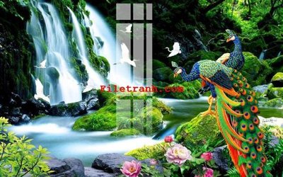 File in trần File gốc in tranh nền tường tổng hợp K59518 (file gốc) phong thủy