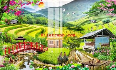 File PSD File gốc in tranh nền tường tổng hợp K59572 (chất lượng in ấn)