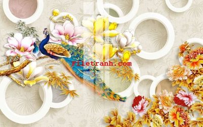 File gốc File gốc in tranh nền tường tổng hợp K59594 (in tráng gương) sang trọng