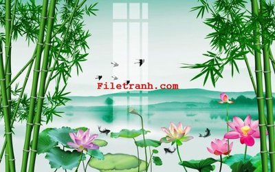 Download file gốc File gốc in tranh nền tường tổng hợp K59668 (in mica) 3D