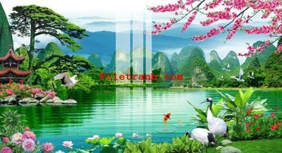 File gốc File gốc in tranh nền tường tổng hợp K59679 (cho in UV) siêu nét