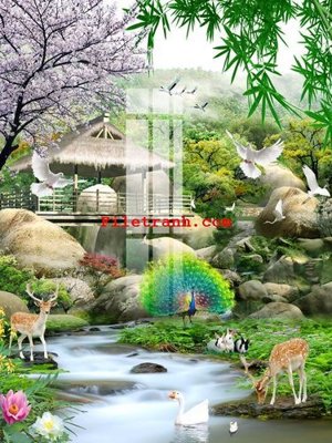 Hình ảnh file gốc File gốc in tranh nền tường tổng hợp K59683 cho in UV