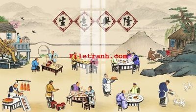 File tranh File gốc in tranh nền tường tổng hợp K59689 (gốc) in film