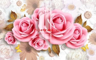 File gốc File gốc in tranh nền tường tổng hợp K59700 (in lụa) họa tiết 3D