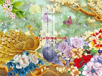 File gốc File gốc in tranh nền tường tổng hợp K59710 (in lụa) họa tiết 3D