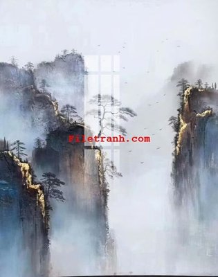 File tranh File gốc in tranh nền tường tổng hợp K59762 (file gốc) chủ đề phong thủy