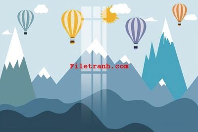 File gốc File gốc in tranh nền tường tổng hợp K60246 (vector) cho in ấn