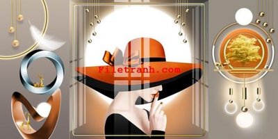 Tải file File gốc in tranh nền tường tổng hợp K61190 (gốc) chủ đề hoa sen