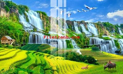 Tải file File gốc in tranh nền tường tổng hợp K61912 (ảnh gốc) in gạch 3D