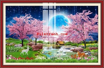 File gốc File gốc in tranh nền tường tổng hợp K61917 (in 3D) cho trang trí