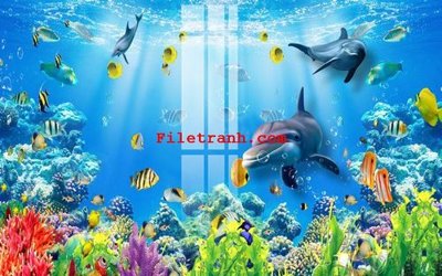 File in trần File gốc in tranh nền tường tổng hợp K62227 (bản gốc 3D) sống động