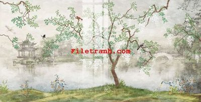 File in trần File gốc in tranh nền tường tổng hợp K62474 (bản gốc) trời sao