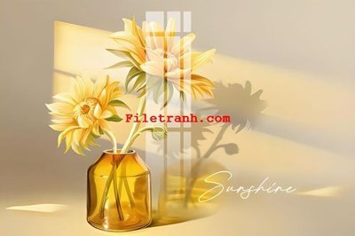 File gốc File gốc in tranh nền tường tổng hợp K62570 (in lụa) hoa văn cổ điển