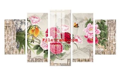 File tranh gốc File gốc in tranh nền tường tổng hợp K62592 (bản quyền) độc đáo