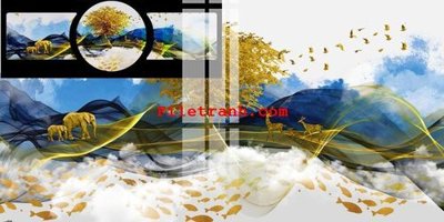 File in trần File gốc in tranh nền tường tổng hợp K63256 (bản gốc) mây trời